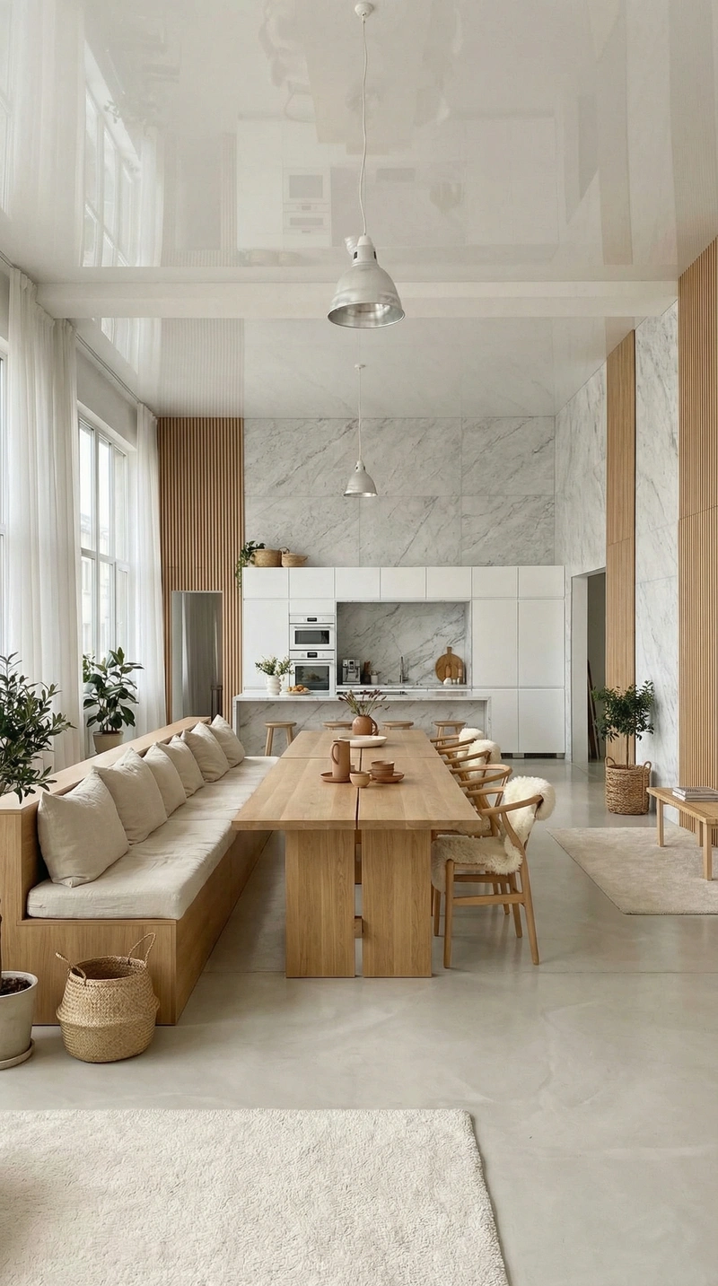 Дизайн интерьера в стиле Хюгге — Кухня от нейросети RoomGPT