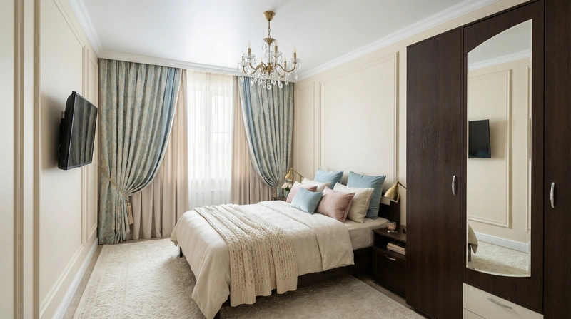 Дизайн интерьера в стиле Классика — Спальня от нейросети RoomGPT