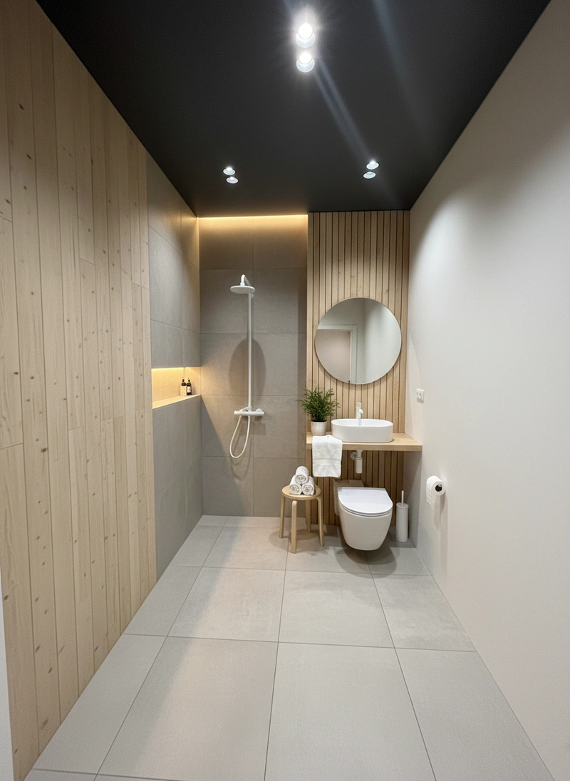 Дизайн интерьера в стиле Хюгге — Ванная от нейросети RoomGPT