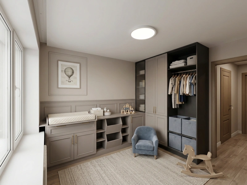 Дизайн детской в стиле Классика — фото интерьера от нейросети RoomGPT