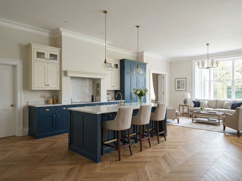 Дизайн интерьера в стиле Классика — Кухня от нейросети RoomGPT