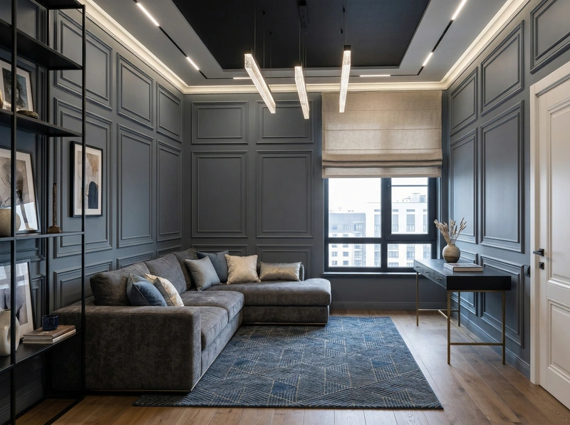 Дизайн гостиной в стиле Контемпорари — фото интерьера от нейросети RoomGPT