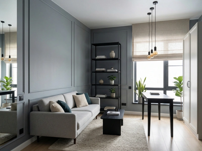 Дизайн гостиной в стиле Сканди — фото интерьера от нейросети RoomGPT