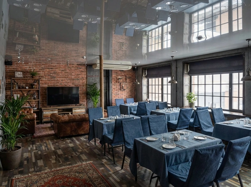 Дизайн интерьера в стиле Лофт — Гостиная от нейросети RoomGPT