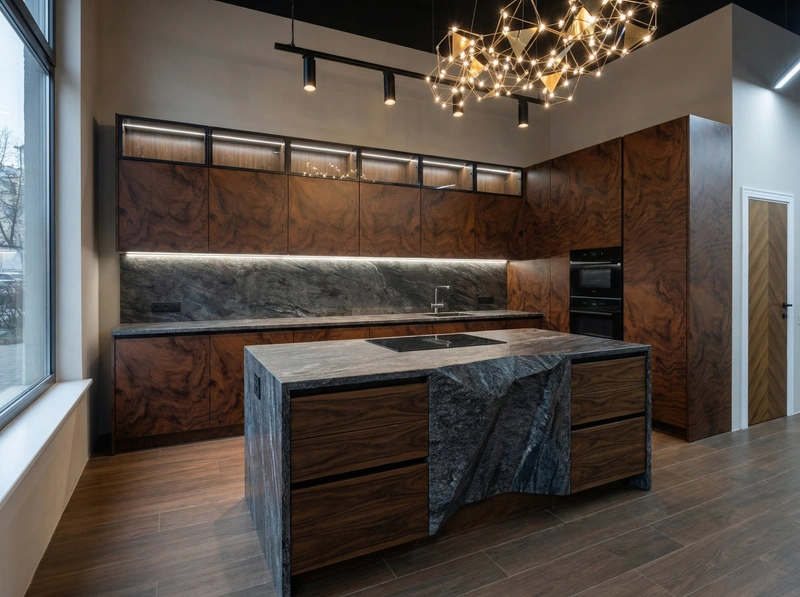 Дизайн кухни в стиле Контемпорари — фото интерьера от нейросети RoomGPT