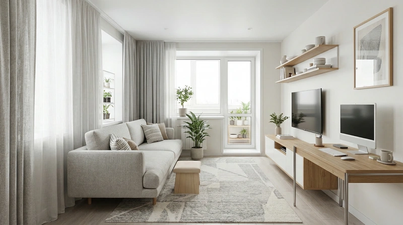 Дизайн интерьера в стиле Сканди — Гостиная от нейросети RoomGPT