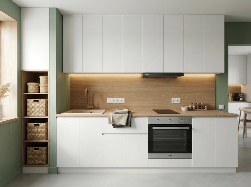 Дизайн интерьера в стиле Минимализм — Кухня от нейросети RoomGPT