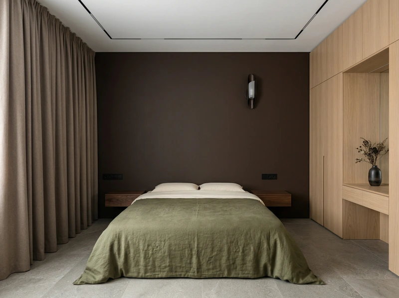 Дизайн спальни в стиле Минимализм — фото интерьера от нейросети RoomGPT