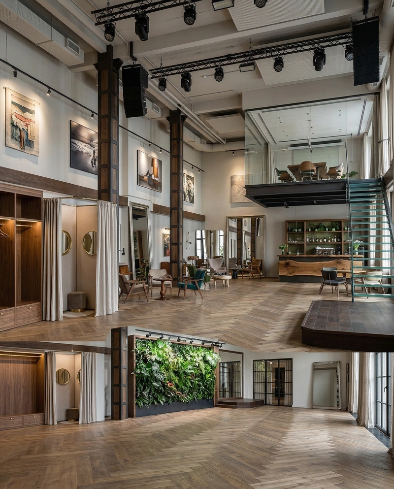 Дизайн интерьера в стиле Эклектика — Гостиная от нейросети RoomGPT