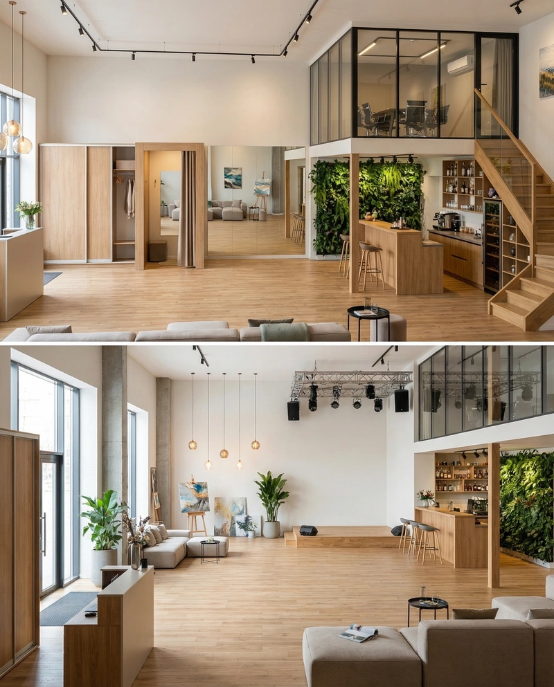 Дизайн интерьера в стиле Сканди — Гостиная от нейросети RoomGPT