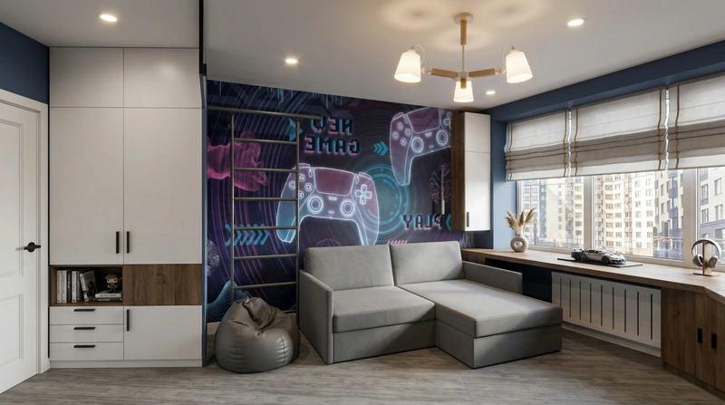 Дизайн детской в стиле Минимализм — фото интерьера от нейросети RoomGPT