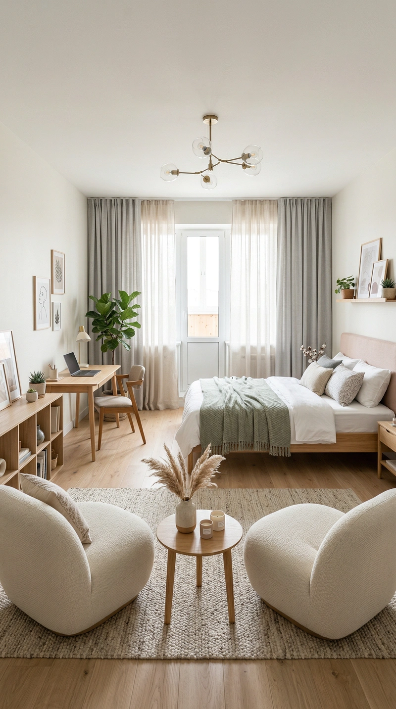 Дизайн интерьера в стиле Хюгге — Гостиная от нейросети RoomGPT