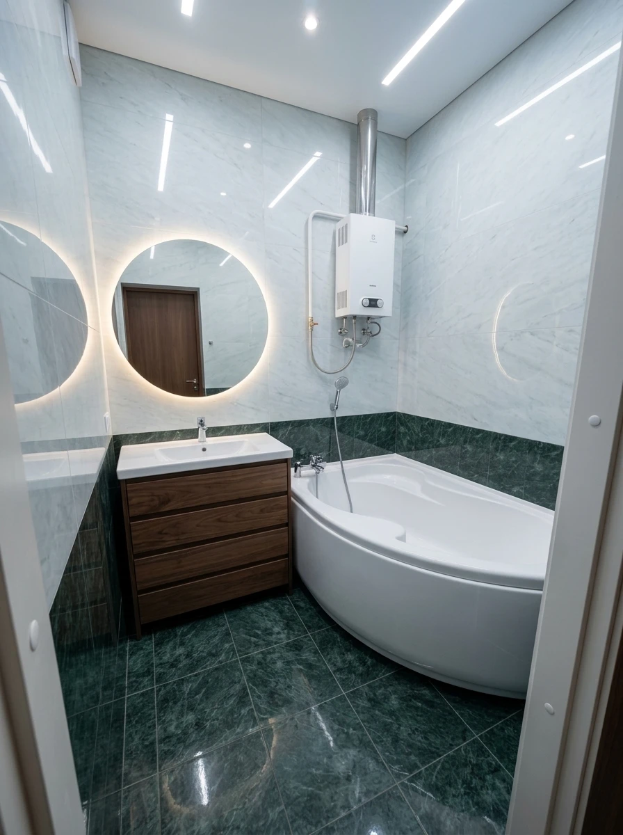 Дизайн ванной в стиле Минимализм — фото интерьера от нейросети RoomGPT