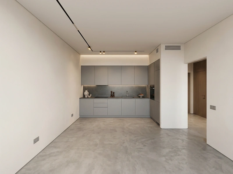 Дизайн интерьера в стиле Минимализм — Кухня от нейросети RoomGPT
