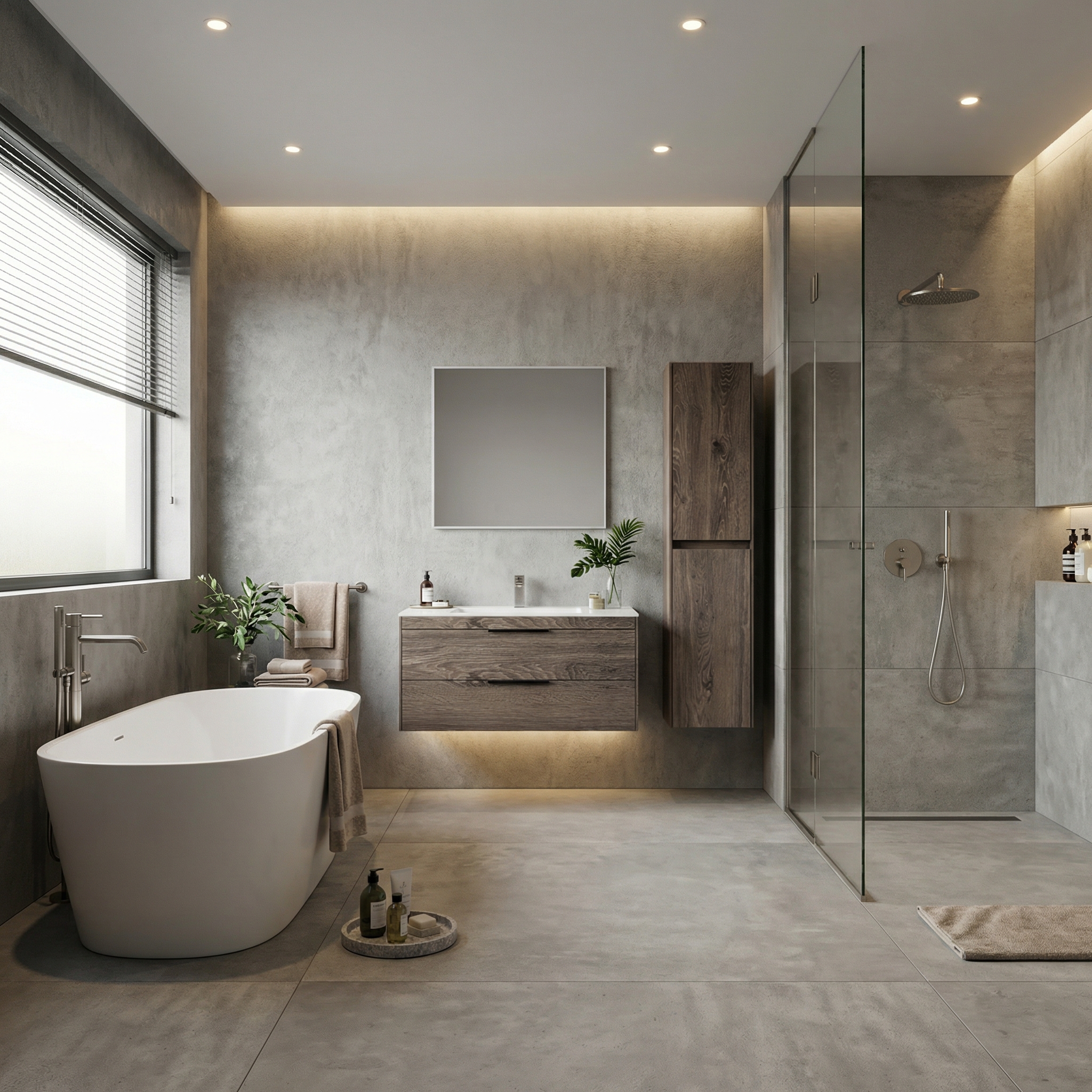 Дизайн ванной в стиле Минимализм — фото интерьера от нейросети RoomGPT