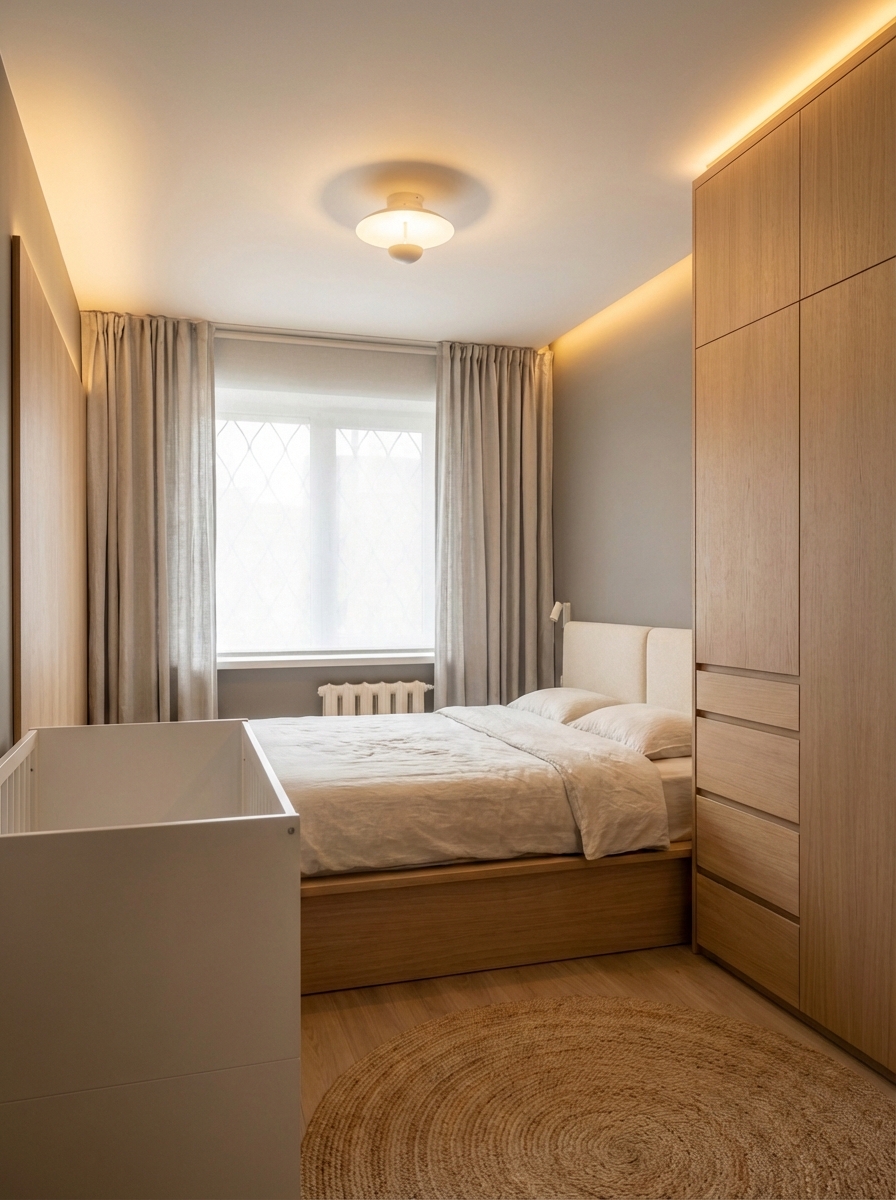 Дизайн спальни в стиле Минимализм — фото интерьера от нейросети RoomGPT