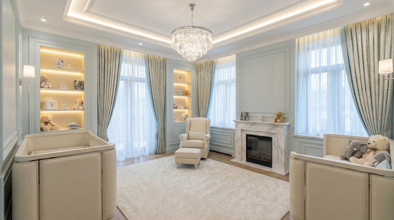Дизайн детской в стиле Классика — фото интерьера от нейросети RoomGPT