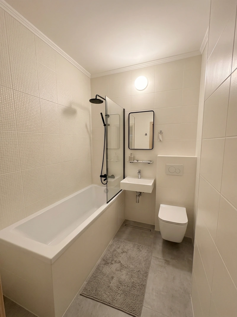 Дизайн ванной в стиле Минимализм — фото интерьера от нейросети RoomGPT