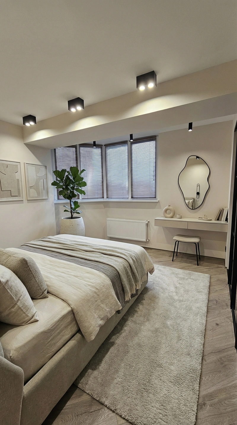 Дизайн спальни в стиле Минимализм — фото интерьера от нейросети RoomGPT