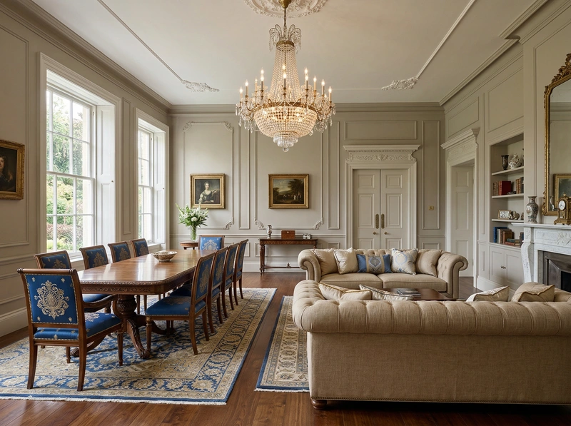 Дизайн интерьера в стиле Классика — Гостиная от нейросети RoomGPT