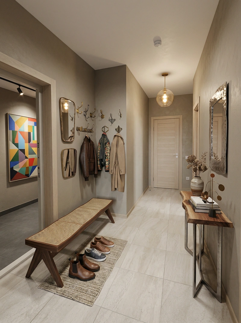 Дизайн интерьера в стиле Эклектика — Прихожая от нейросети RoomGPT