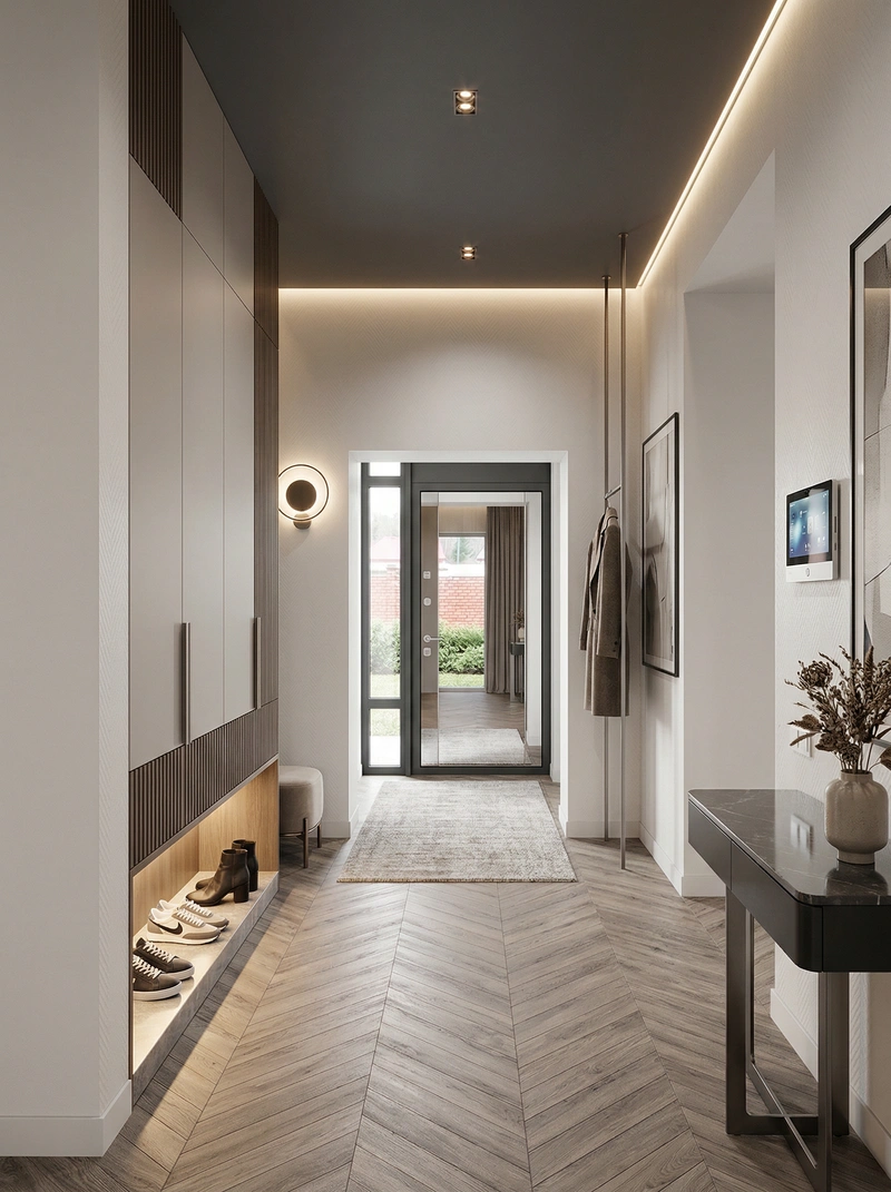 Дизайн интерьера в стиле Контемпорари — Прихожая от нейросети RoomGPT