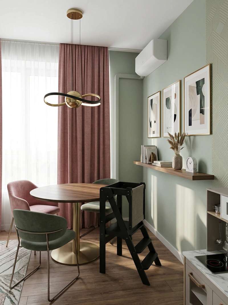 Дизайн кухни в стиле Контемпорари — фото интерьера от нейросети RoomGPT