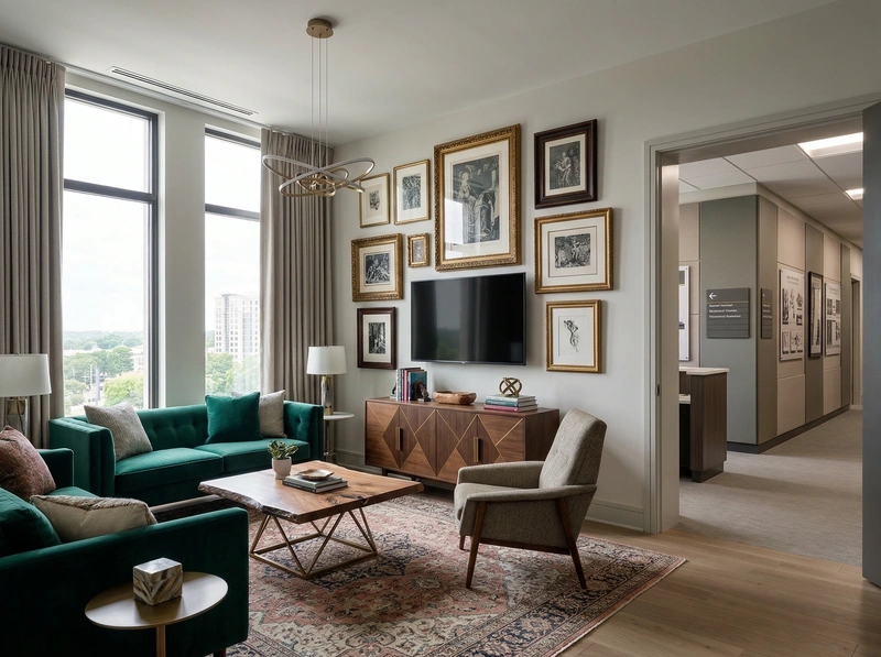 Дизайн интерьера в стиле Эклектика — Гостиная от нейросети RoomGPT