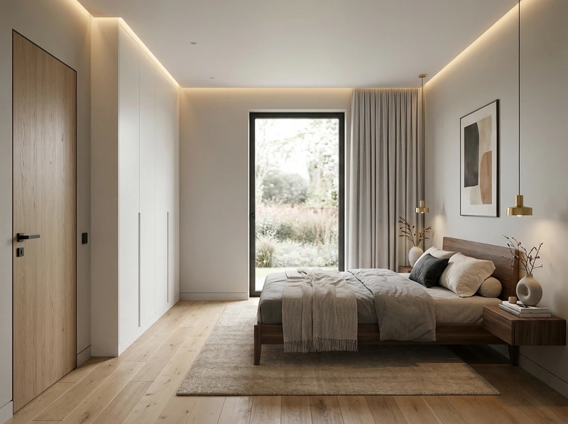 Дизайн интерьера в стиле Минимализм — Спальня от нейросети RoomGPT