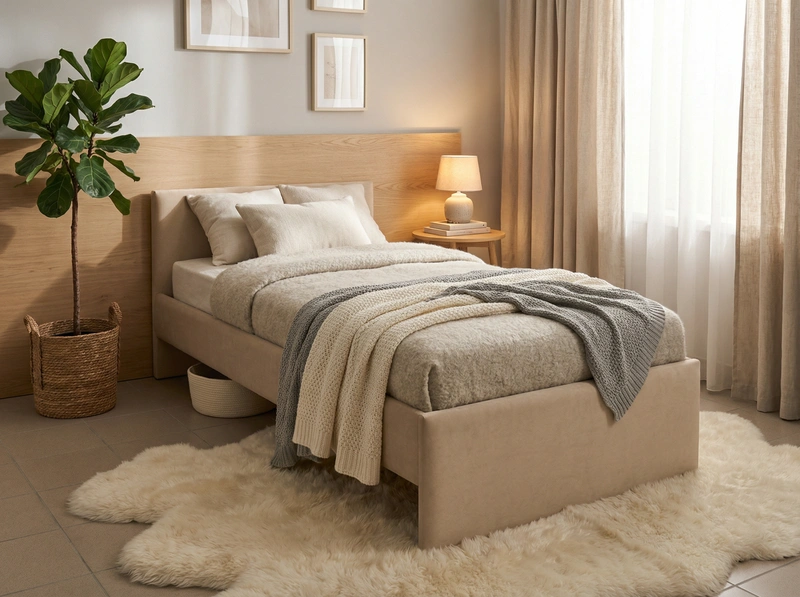 Дизайн интерьера в стиле Хюгге — Спальня от нейросети RoomGPT