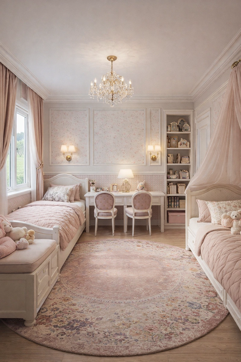 Дизайн интерьера в стиле Классика — Детская от нейросети RoomGPT