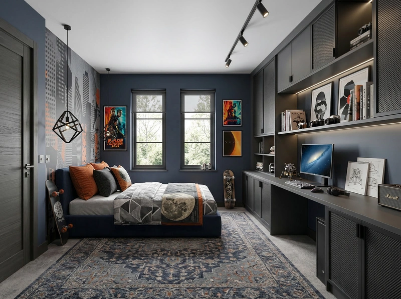 Дизайн детской в стиле Эклектика — фото интерьера от нейросети RoomGPT