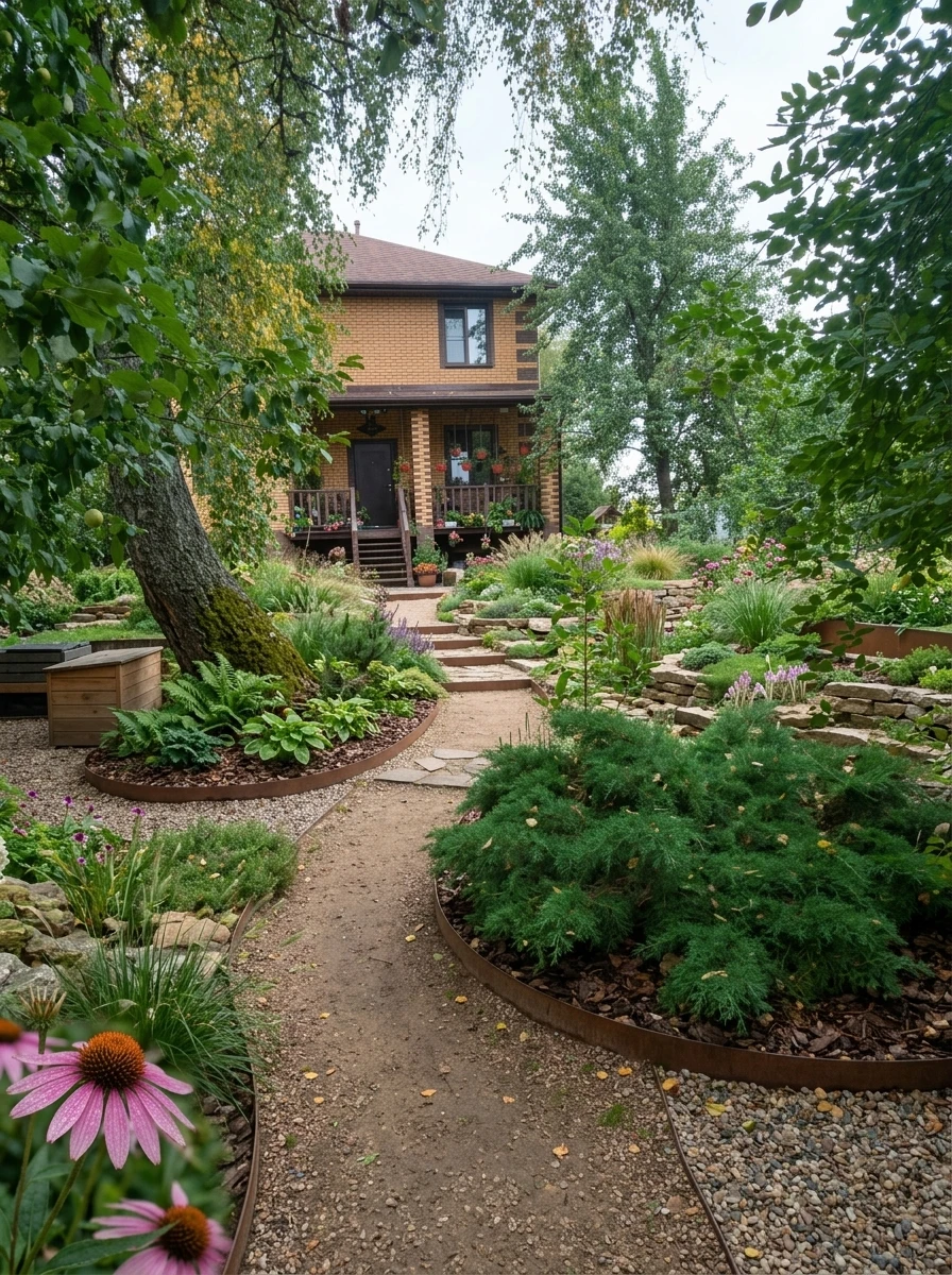 Дизайн участка в стиле Эко/Натуральный — фото участка от нейросети RoomGPT