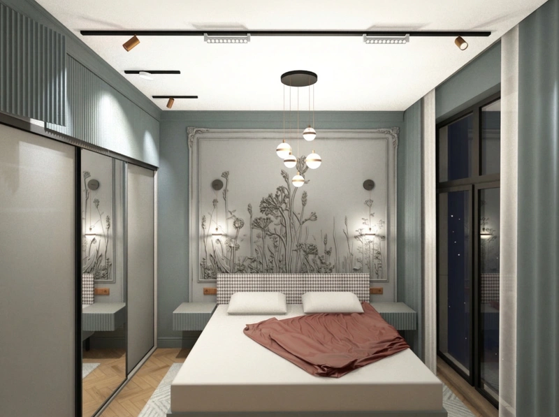 Дизайн спальни в стиле Неоклассика — фото интерьера от нейросети RoomGPT