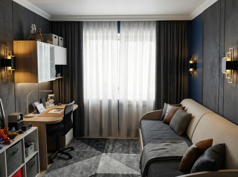 Дизайн интерьера в стиле Контемпорари — Детская от нейросети RoomGPT