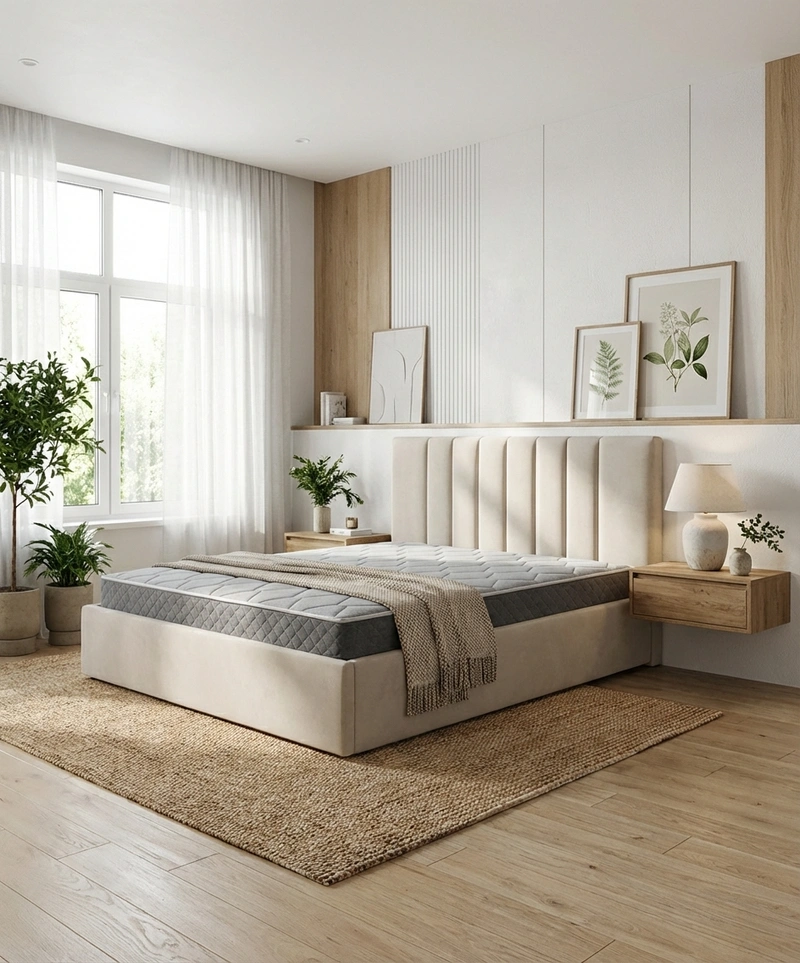 Дизайн интерьера в стиле Сканди — Спальня от нейросети RoomGPT