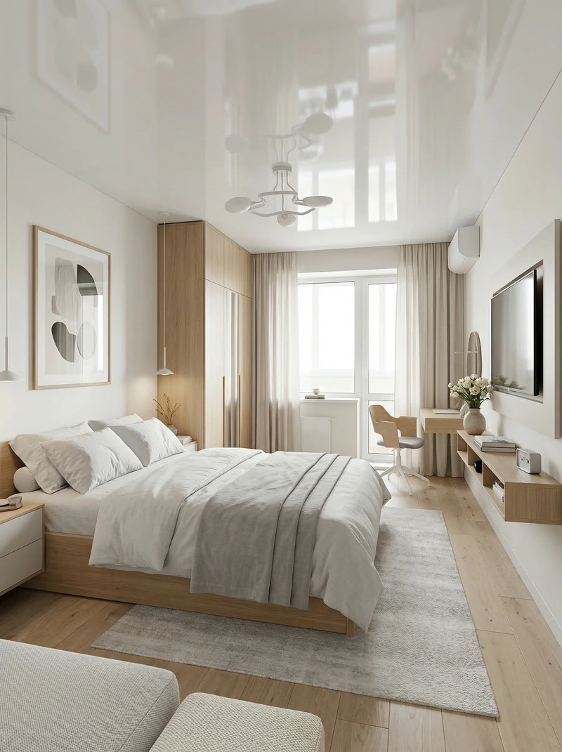 Дизайн интерьера в стиле Сканди — Спальня от нейросети RoomGPT