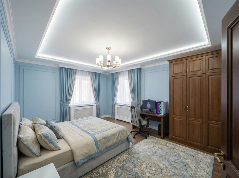 Дизайн интерьера в стиле Классика — Спальня от нейросети RoomGPT