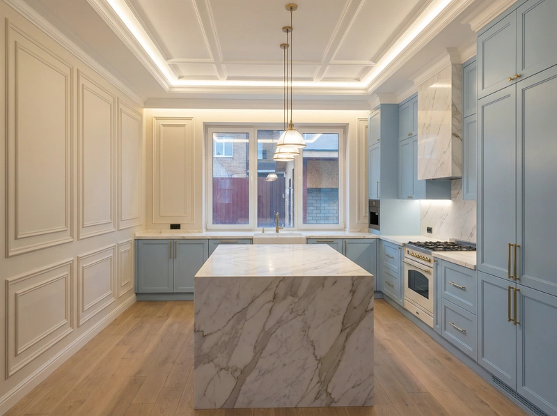 Дизайн интерьера в стиле Классика — Кухня от нейросети RoomGPT