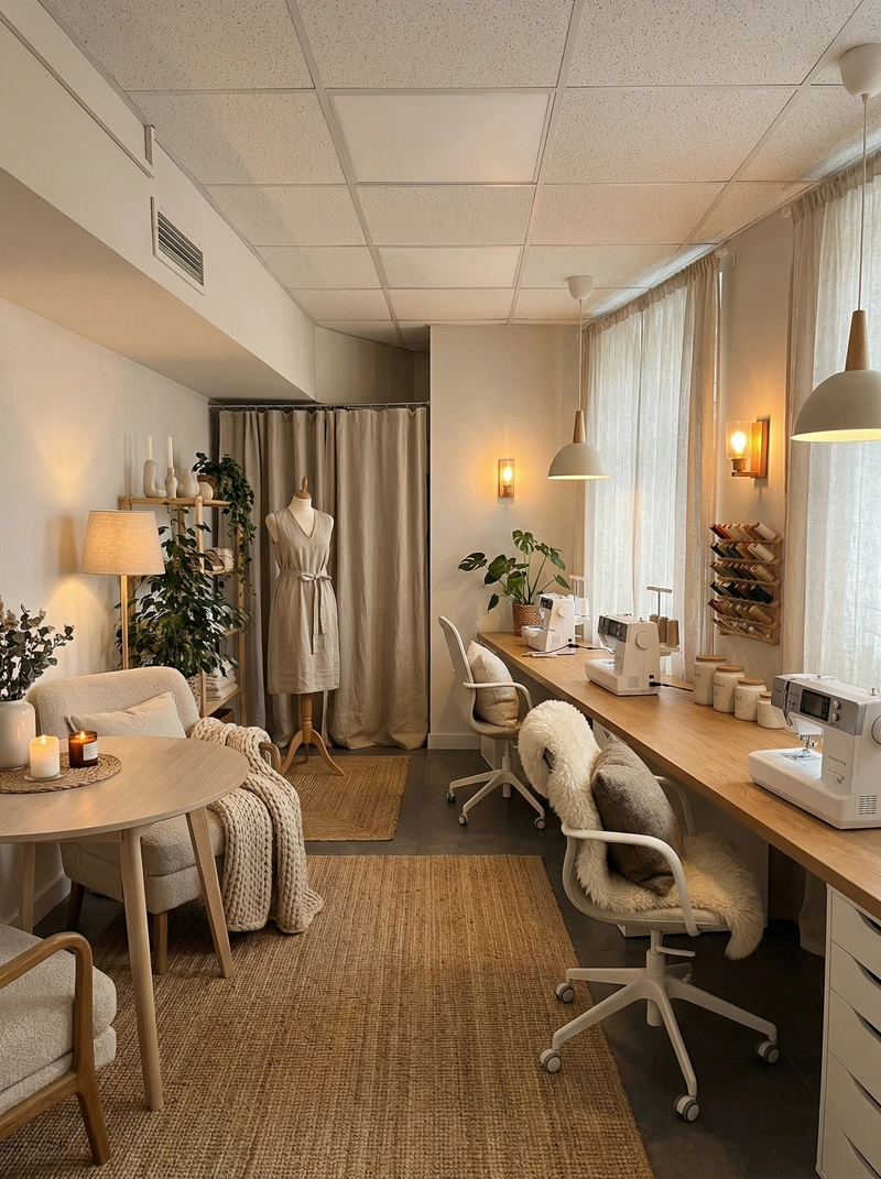 Дизайн интерьера в стиле Хюгге — Кабинет от нейросети RoomGPT