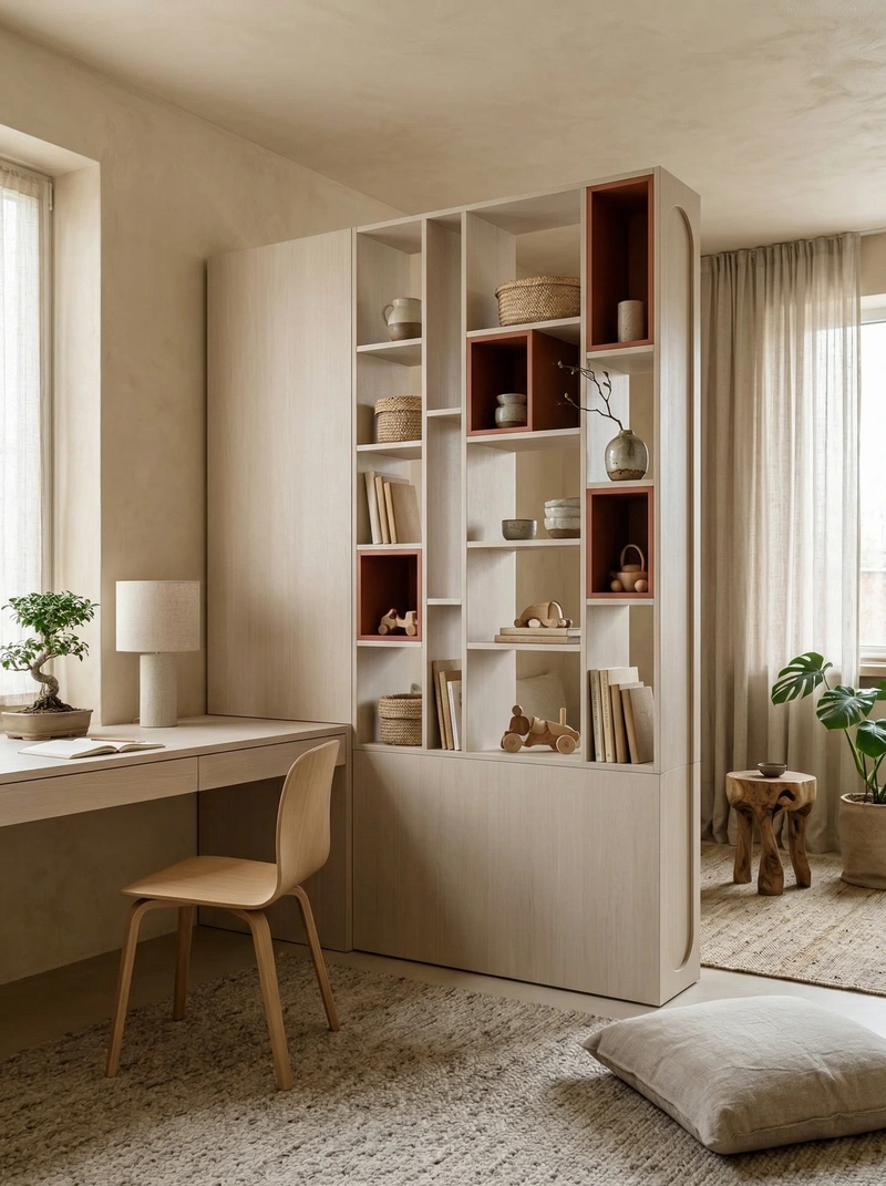 Дизайн детской в стиле Japandi — фото интерьера от нейросети RoomGPT