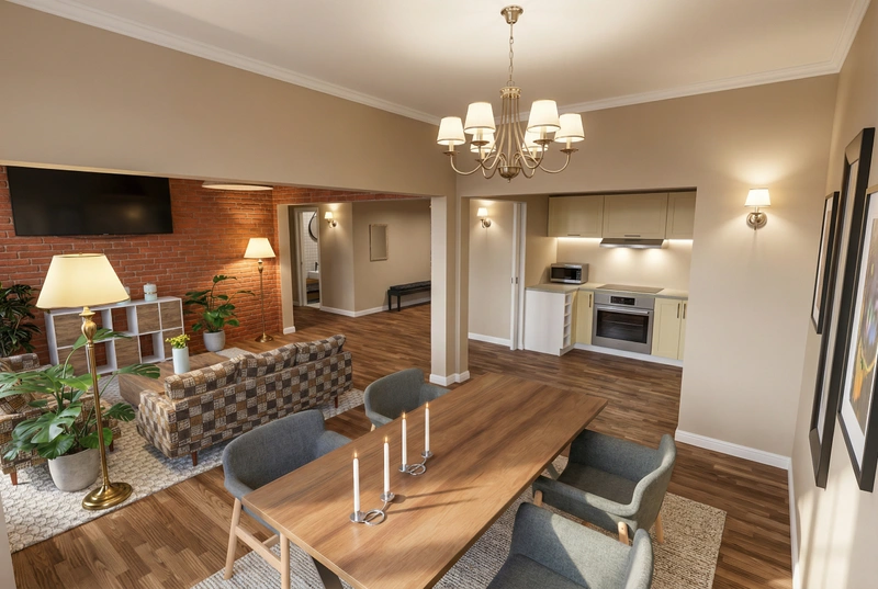 Дизайн интерьера в стиле Классика — Гостиная от нейросети RoomGPT