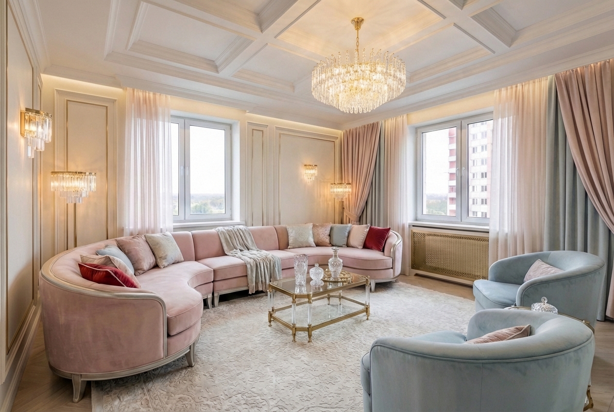 Дизайн гостиной в стиле Лофт — фото интерьера от нейросети RoomGPT