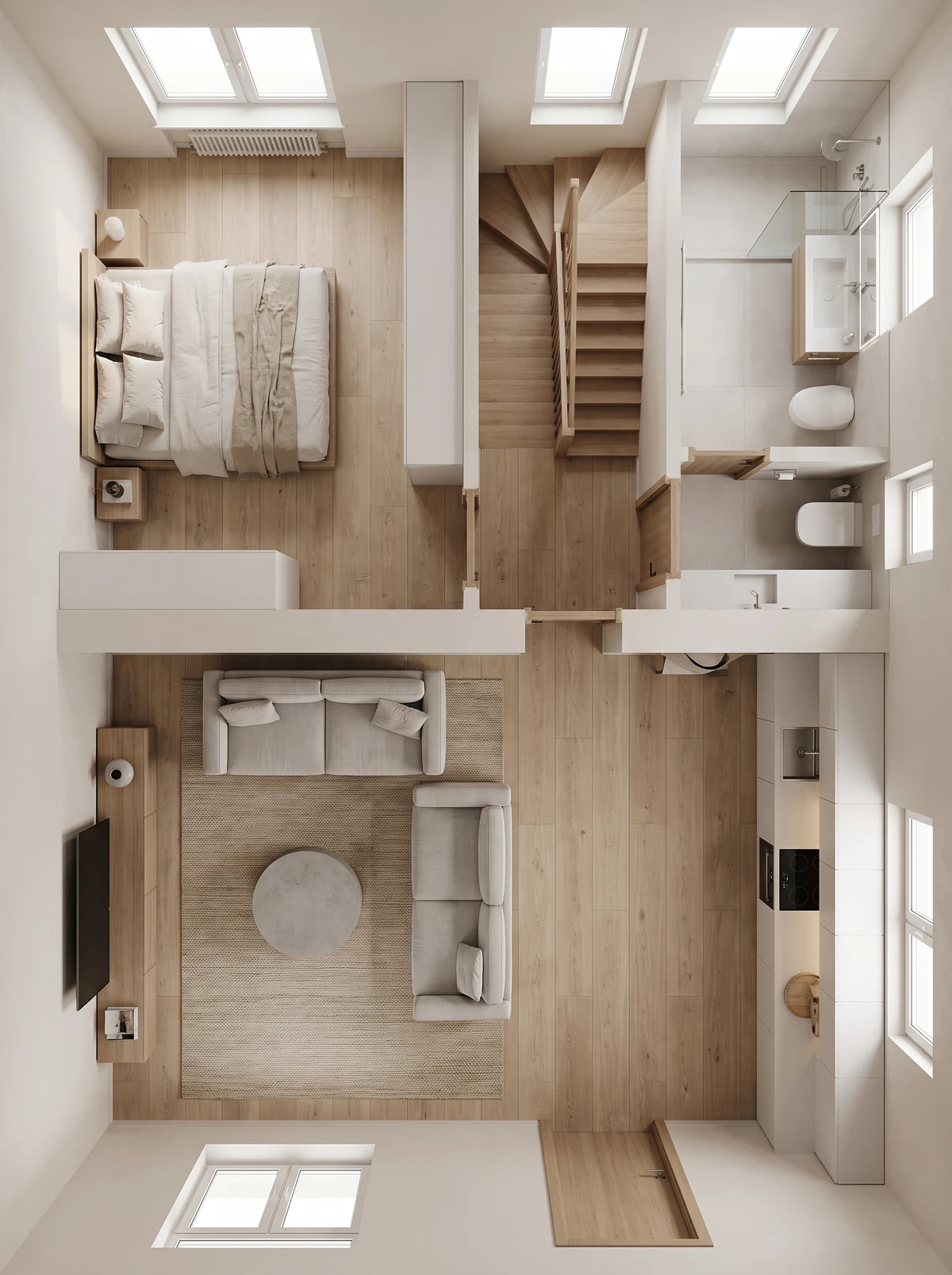 Дизайн гостиной в стиле Минимализм — фото интерьера от нейросети RoomGPT