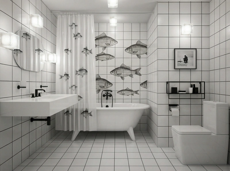 Дизайн ванной в стиле Минимализм — фото интерьера от нейросети RoomGPT