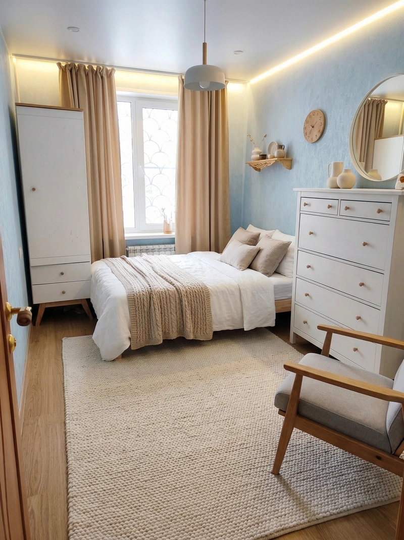 Дизайн интерьера в стиле Сканди — Гостиная от нейросети RoomGPT