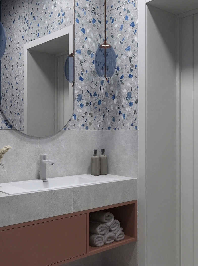 Дизайн ванной в стиле Без стиля — фото интерьера от нейросети RoomGPT