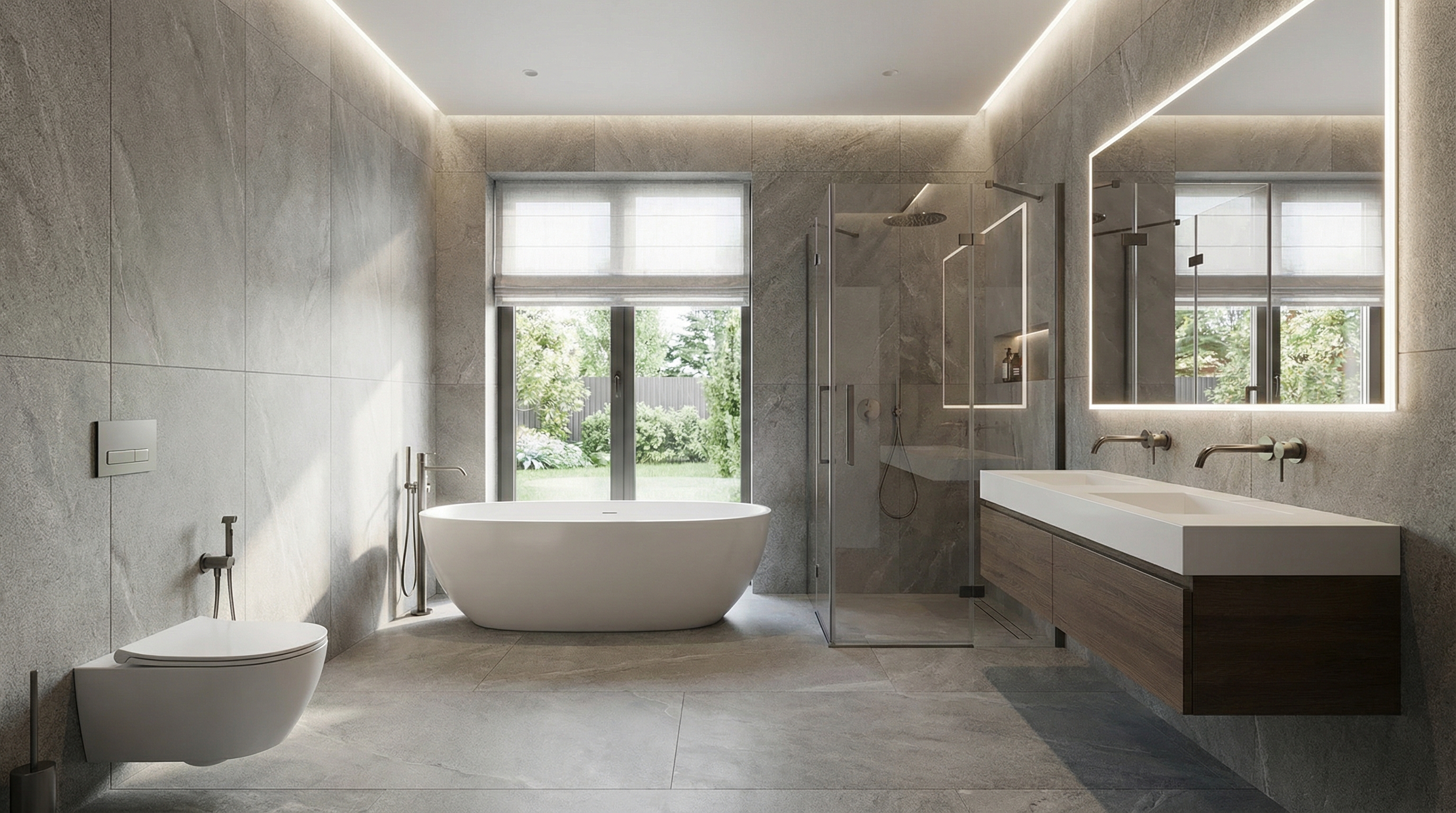 Дизайн ванной в стиле Минимализм — фото интерьера от нейросети RoomGPT