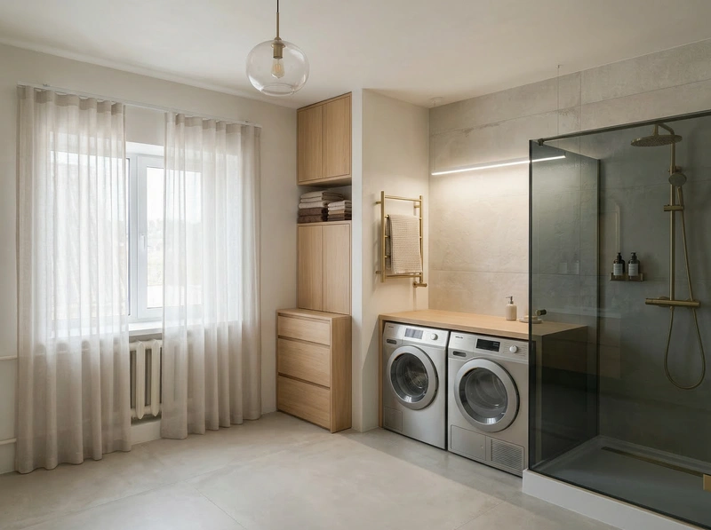 Дизайн интерьера в стиле Минимализм — Ванная от нейросети RoomGPT