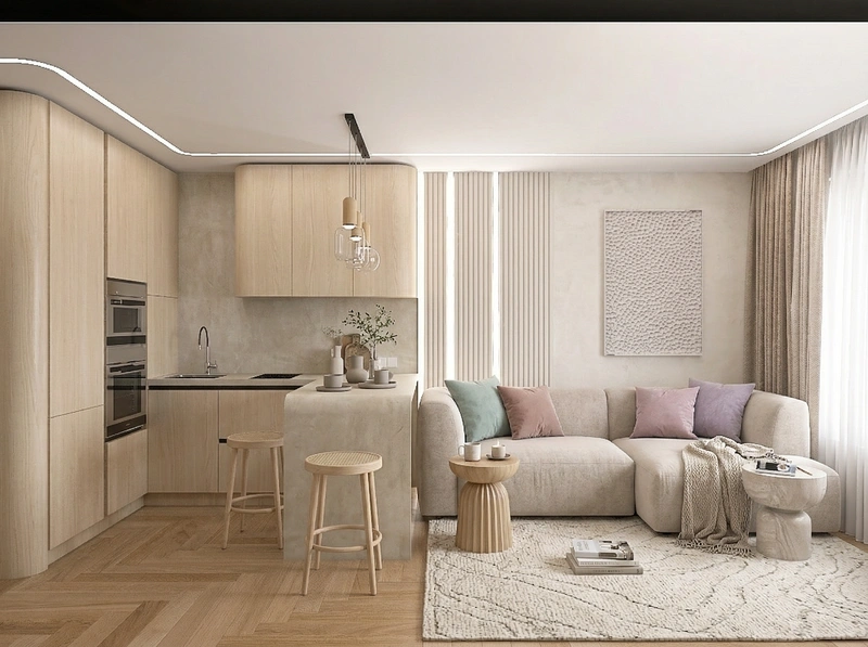 Дизайн интерьера в стиле Хюгге — Гостиная от нейросети RoomGPT